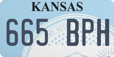 KS license plate 665BPH