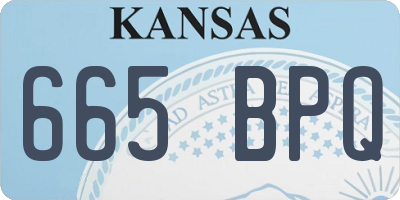 KS license plate 665BPQ
