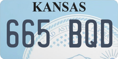 KS license plate 665BQD
