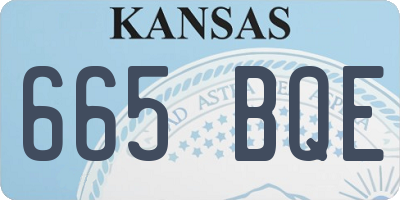 KS license plate 665BQE