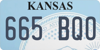 KS license plate 665BQO