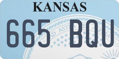 KS license plate 665BQU