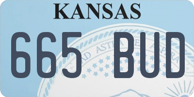 KS license plate 665BUD