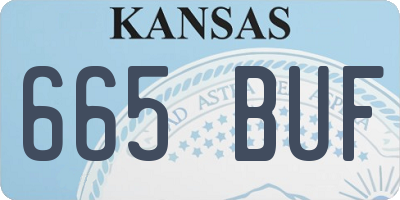 KS license plate 665BUF