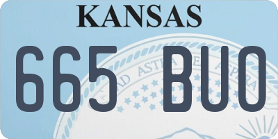 KS license plate 665BUO