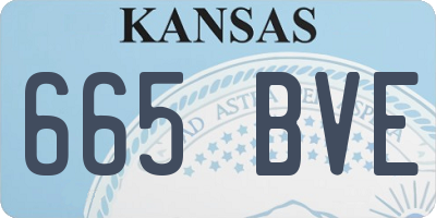 KS license plate 665BVE