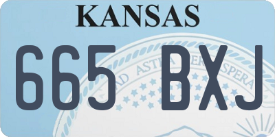 KS license plate 665BXJ