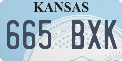 KS license plate 665BXK