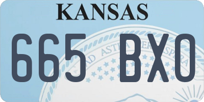 KS license plate 665BXO