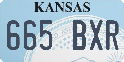 KS license plate 665BXR