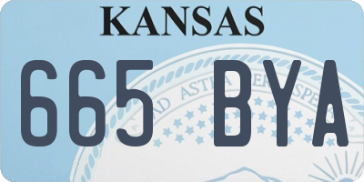 KS license plate 665BYA