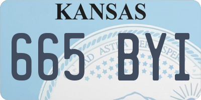 KS license plate 665BYI