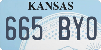 KS license plate 665BYO