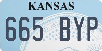KS license plate 665BYP