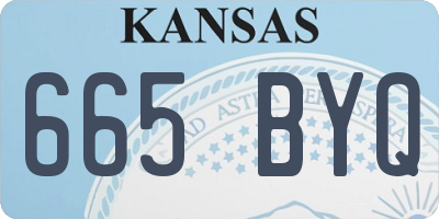 KS license plate 665BYQ