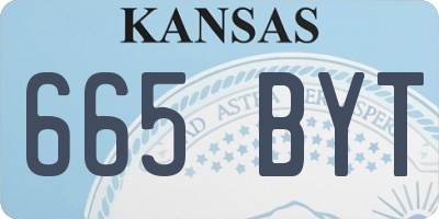 KS license plate 665BYT