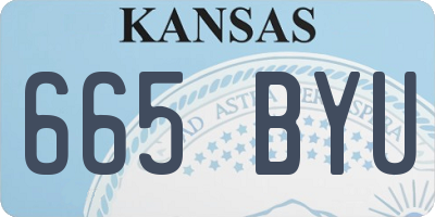 KS license plate 665BYU