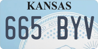 KS license plate 665BYV