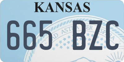 KS license plate 665BZC