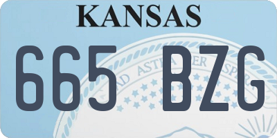 KS license plate 665BZG