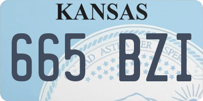 KS license plate 665BZI