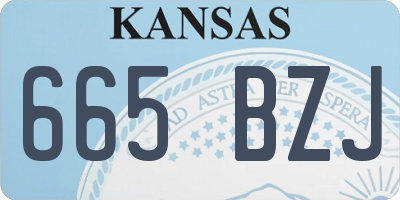 KS license plate 665BZJ