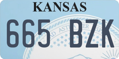 KS license plate 665BZK