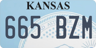 KS license plate 665BZM