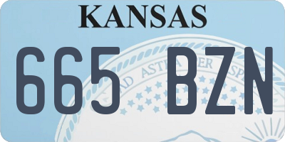 KS license plate 665BZN