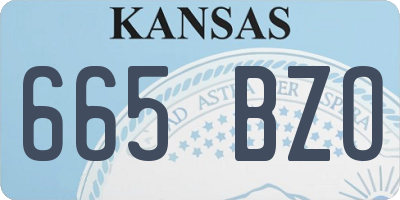 KS license plate 665BZO