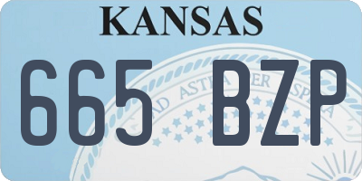 KS license plate 665BZP