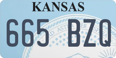 KS license plate 665BZQ