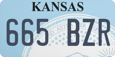 KS license plate 665BZR