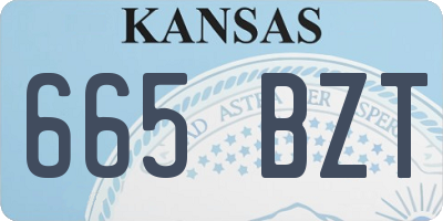 KS license plate 665BZT