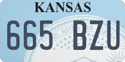 KS license plate 665BZU