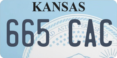 KS license plate 665CAC