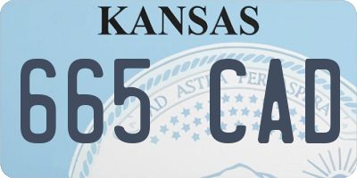 KS license plate 665CAD