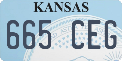 KS license plate 665CEG