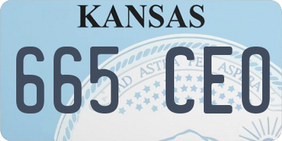 KS license plate 665CEO