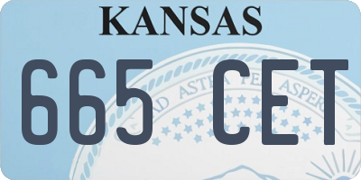 KS license plate 665CET