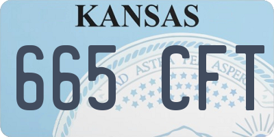 KS license plate 665CFT
