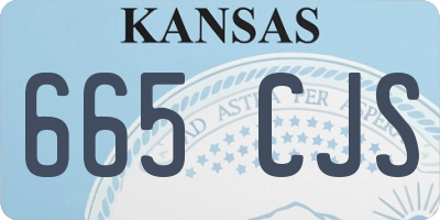 KS license plate 665CJS