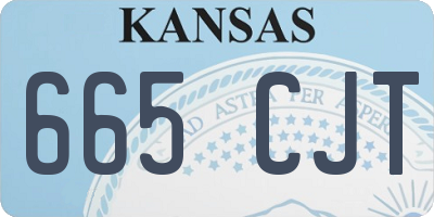 KS license plate 665CJT