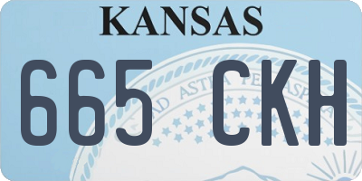 KS license plate 665CKH