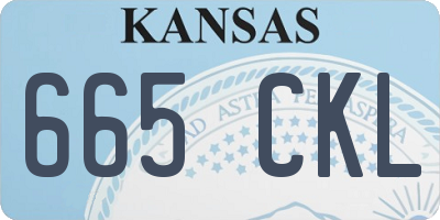 KS license plate 665CKL