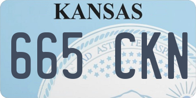 KS license plate 665CKN