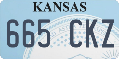 KS license plate 665CKZ