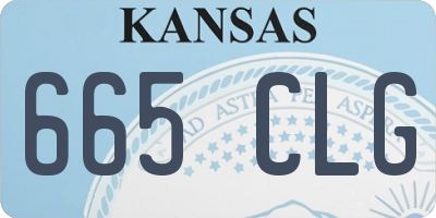 KS license plate 665CLG