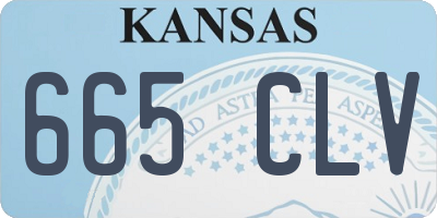 KS license plate 665CLV