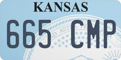 KS license plate 665CMP